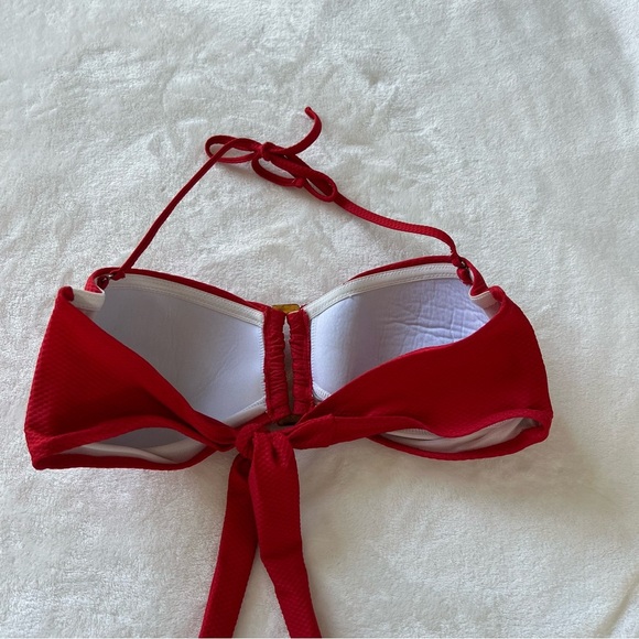 Red Bandeau Bikini Top - Picture 4 of 5
